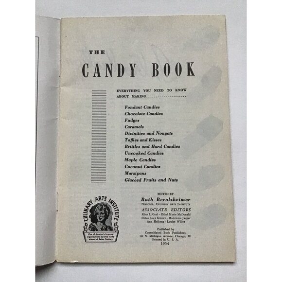 250 Ways to Make Candy Cookbook Culinary Arts Institute 15 Softcover Vintage - Picture 4 of 9